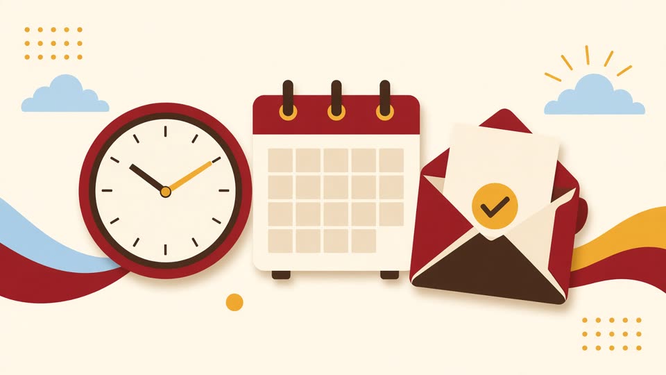 Calendar and an approved message