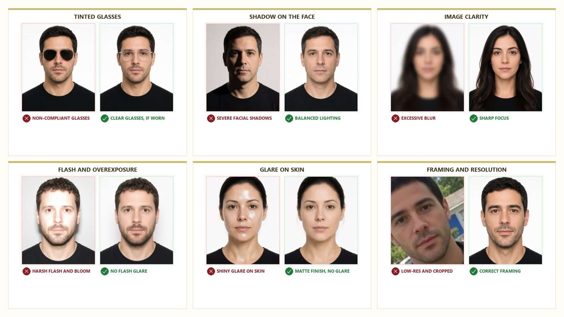 Portrait photo examples: common problems and correct versions
